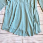 Free People Clear Skies Turquoise Blue Asymmetrical Long Sleeve Tunic Dress Sz L Photo 5