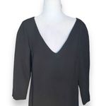 Ann Taylor Dress Black Vneck Long Sleeve Knee Length Shift Size 4 Photo 1
