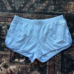Lake blue white striped pajama lounge shorts Pima cotton Size M Photo 2