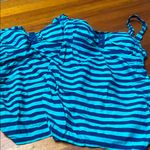 Motherhood Maternity Blue and Teal Maternity Swim Tops Photo 0