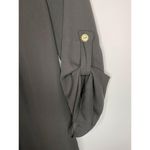 Newbury Kustom  Women's Black Top Blouse Size Small Roll-Up Sleeve Classic EUC Photo 3