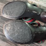 Gucci  GG Logo Sandals Kitten‎ Heels THONGS Flip Flop Slides Brown Green Red 9.5 Photo 12