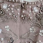 Mac Duggal Vintage Lilac Floral Beaded Sheath MIDI Dress New With Tag Photo 9