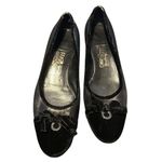 Salvatore Ferragamo Ferragamo Black Velvet Cap Toe, Bow, & Trim Classic Closet Staple 1/2 8.5M Shoes Photo 7