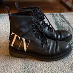 Valentino Garavani  Black Combat Boots Photo 4