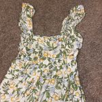 Blu Pepper Citrus Floral Ruffle Maxi Dress - Green and Yellow Floral Photo 3