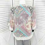 Dress Barn  Paisley Boho Sheer Kimono Cardigan Topper XL Sheer Chiffon Lace Photo 3