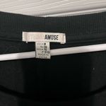 Amuse Society  black sweatshirt with fringe size medium Photo 2