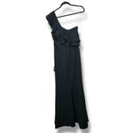 Lulus  NWT Grand Beauty Black Ruffled One-Shoulder Mermaid Maxi Dress Large Photo 7