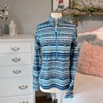 Nike  Pro Dri Fit Pullover Blue Print Athletic Top Womens Performance Photo 9