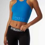 Gymshark Serene Blue Sports Bra Crop Top Mesh Racerback in Blueberry Small Photo 0
