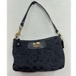 Coach Teri Hobo Bag Signature C Black Leather Shoulder Small Outlet *EUC Photo 0