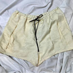 Free People Pearl Satin Shorts Drawstring Waist Tofu L Photo 0