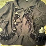 Inc concepts black sweater with velvet trim NWT XL Photo 2