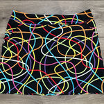 Loudmouth 16" Golf Skirt Black Multicolor Skort Size 8 Photo 0