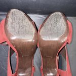 Diane Von Furstenberg DVF Platform Sandals 7.5 Zia Suede Crisscross Coral Red  Photo 11