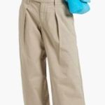 NWT Slvrlake Lola Cotton Twill Wide Leg Pants Sz. 32W Tan Photo 0