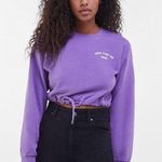 Bershka Nwt Purple Cropped Sweatshirt Sweater Crop Top Jumper Pullover Photo 1