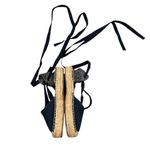 Soludos  Blue Lace Up Denim Espadrille Shoes 6.5 Photo 2