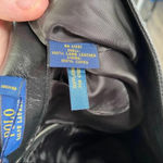 994 NWT Polo by Ralph Lauren Leather Skirt Black Size 8 Photo 6