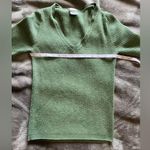 Old Navy PERFECT FIT Soft Green Ribbed V-neck Sweater Women’s Sz S Y2K EUC Photo 4