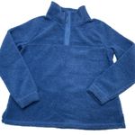 Caslon  Sweater Womens Medium Blue 1/4 Zip Fleece Knit‎ Pullover Top Photo 2