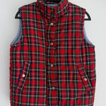 Gretchen Scott  Tartan Plaid Vest Womens Small Red Puffer Duke Of York Jacket Photo 0
