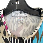 Joseph Ribkoff Size 2 Stretch Jacket Zips Light Weight Animal and abstract print Photo 4