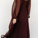 Baltic Born  Doine Mahogany Long Sleeve Mid Dress Photo 1