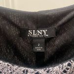 Slny VTG 90s Silver Metallic Lace Crochet Fringe Maxi Midi Dress - 2 Photo 2