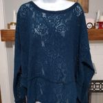 Free People Not Cold teal sweater top Photo 1