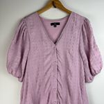 Lulus Lulu’s Sunny Love Seersucker Puff Sleeve Button Front Midi Dress Sz XL Lilac Photo 5