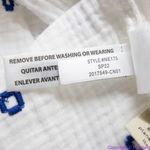 Madewell NEW‎  Embroidered Lightspun Wide-Neck Cuffed-Sleeve Top, XS Photo 14