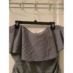 Kona Sol 1 Pc  Women Swim Bathing Suit Ruffle Blue Check Choose Your Size Photo 1