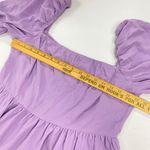 SheIn Women's Purple Square Neck Puff Sleeve Dress size XL us 12 Pastel Mini Photo 10