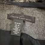 Kenneth Cole  Fur Collared Charcoal Zip Blazer Size Medium Photo 9