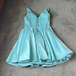 May Queen Couture Satin Two Piece Dress Set SIZE 12 Blue Photo 5