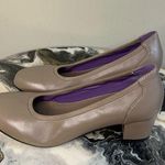 David Tate leather simona low block heel taupe Size 6.5 Photo 1