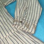 Johnny Was  embroidered floral striped long sleeve button up blouse tunic size M Photo 6