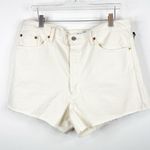 RE/DONE NWT Low Slung Denim Shorts 32 Vintage White Photo 0