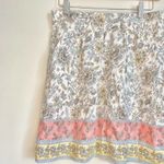 Ann Taylor Loft XS A-Line Pleated Midi Skirt pastel Floral Print Linen P… Photo 3