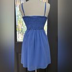 Bar III  Blue Chiffon Pleated Bodice Flowy Skirt Mini Dress Size XXL Photo 3