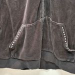 Charlotte Russe  Black Velour Long Sleeve Zip Hoodie Size XL Photo 2