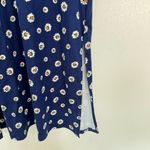 Acting Pro Blue White & Orange Daisies Flowers Knit Oversized Shirt Dress by  Photo 4