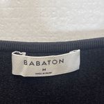 Babaton Women Crop Top Medium Black Ribbed Short Sleeve Square Neck Casual Photo 2