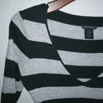 Calvin Klein Jeans M Black Gray Striped Knit Pullover Top Size M Photo 5