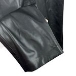 ZARA Ankle Faux Leather Pants High Rise Black Size Small Photo 8