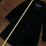 Tommy Hilfiger Women’s Long Black Wool Coat Button Cuff Decorative Waist Sz 12 Photo 4