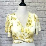 Abercrombie & Fitch  Floral Crop Top yellow L Photo 0