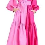 Target Women’s Christopher John Rogers x  Two-Tone Pink Maxi Shirt Dress Photo 0